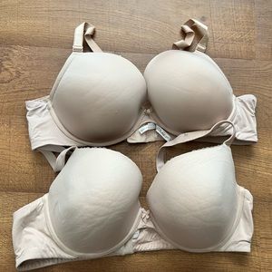 Bundle of 2 Womens Torrid Nude Bras Size 46C